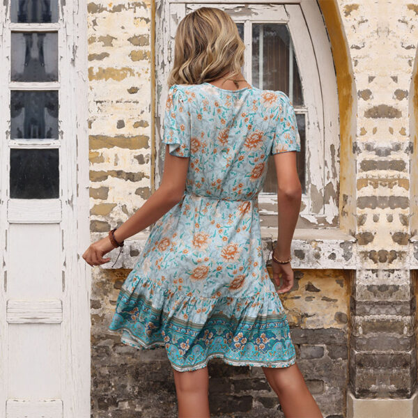 Stitching Printing One-piece Dress Women - Image 3