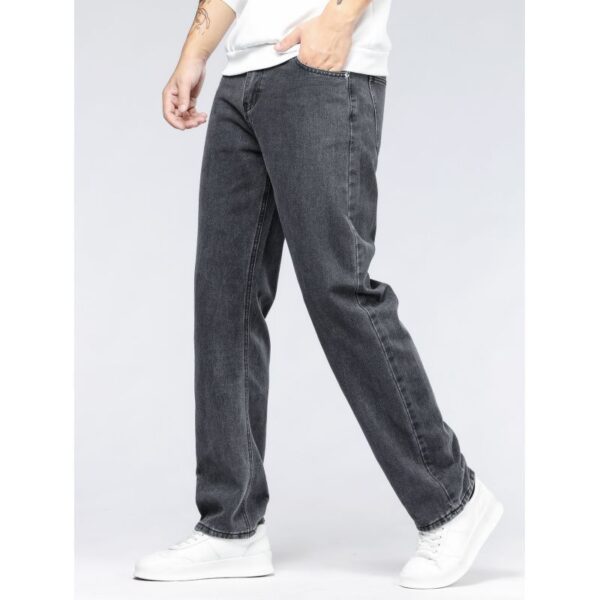 Men's Simple Casual Extra Long Jeans - Image 5