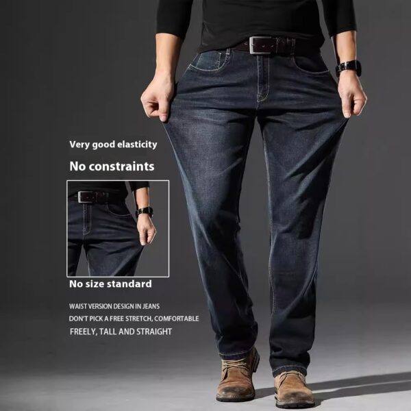 High Elastic Men's Straight Loose Spring And Autumn Jeans - Image 6