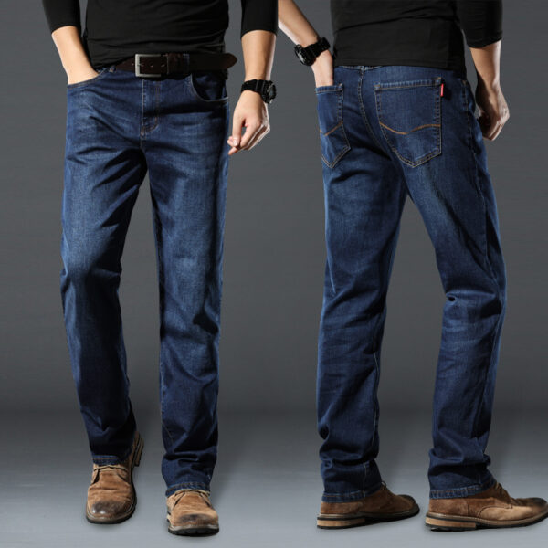 High Elastic Men's Straight Loose Spring And Autumn Jeans - Image 10