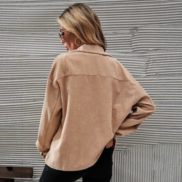 Retro Cardigan European And American Pocket Coat Women - Image 5