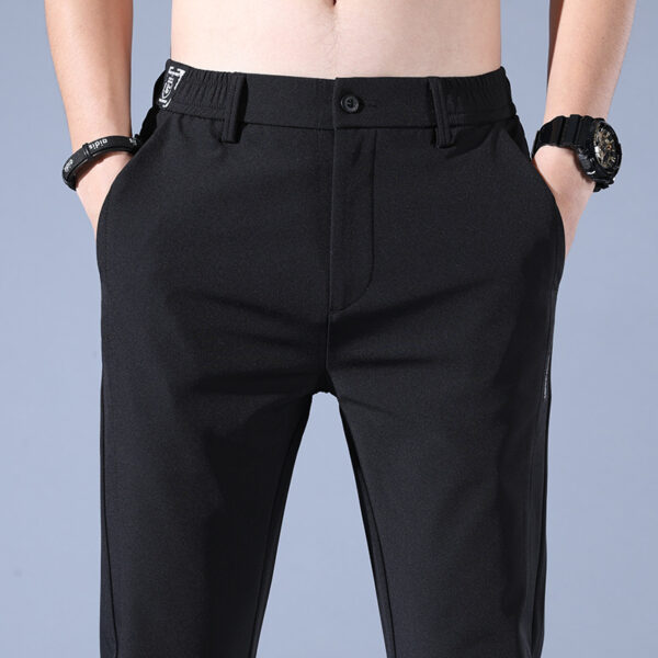 Smooth Full Elastic Force Non-ironing Elastic Sports Pants - Image 9