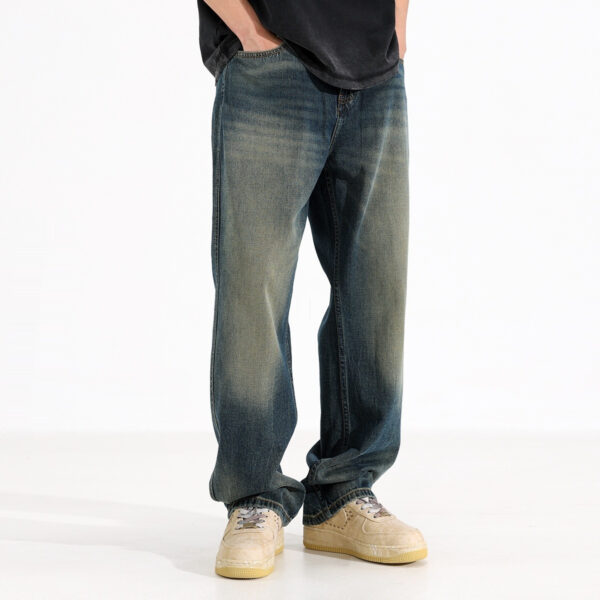 Casual Loose Drooping Straight Jeans For Men Spring - Image 5