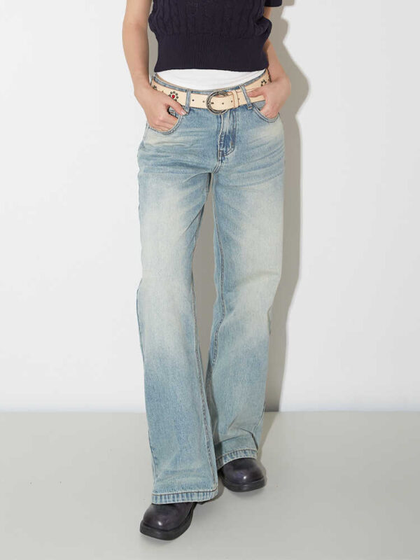 Women's Wide-leg Jeans Fashion High Waist Straight Pants - Image 7