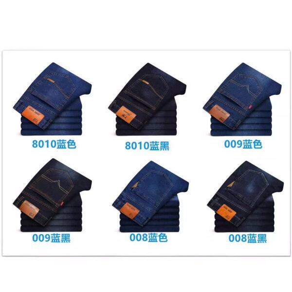Men's Jeans Men's Loose Straight Stretch Long - Image 2