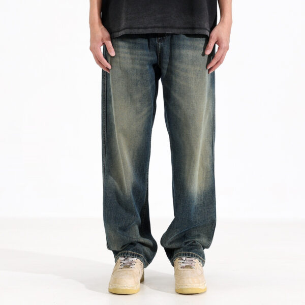 Casual Loose Drooping Straight Jeans For Men Spring - Image 4