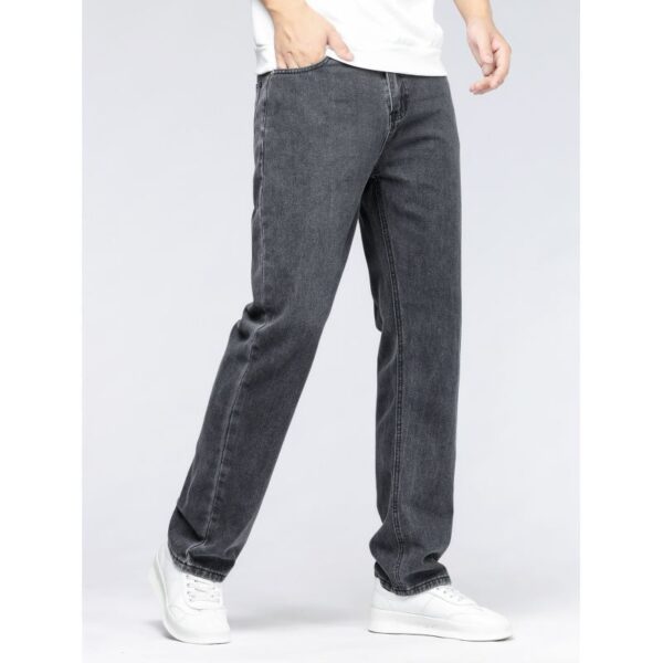 Men's Simple Casual Extra Long Jeans - Image 2