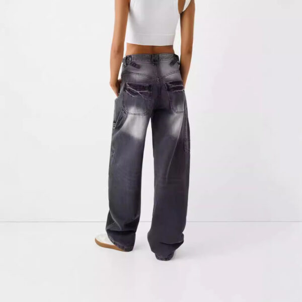 Loose Fashion Personalized Wide-leg Jeans For Women - Image 4