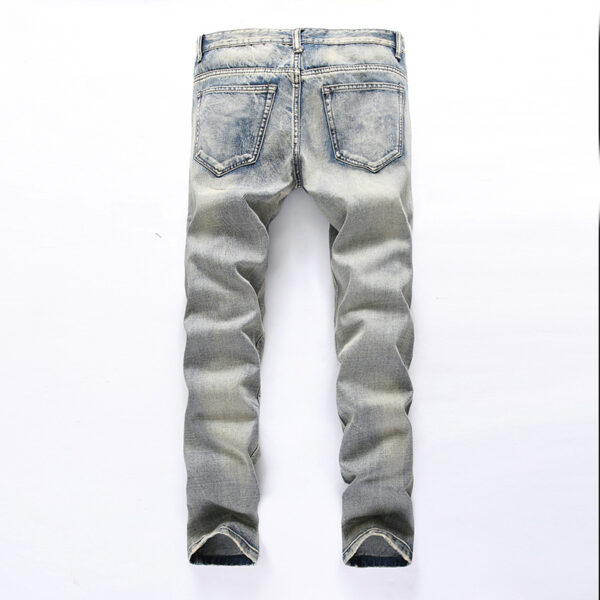 Ripped Jeans Men's Straight Slim Fit - Image 2