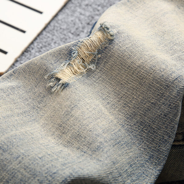 Ripped Jeans Men's Straight Slim Fit - Image 5