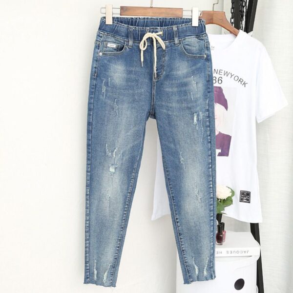 Oversized Jeans Women's Loose High Waist Harem Pants - Image 3