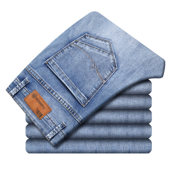 Men's Straight Stretch Casual Jeans - Image 6