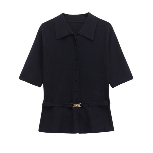 Belt Decorative Lapel Jacket - Image 5