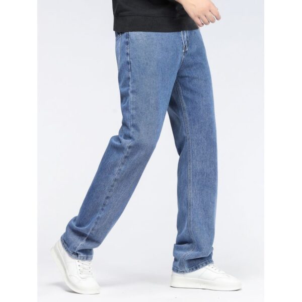 Men's Simple Casual Extra Long Jeans - Image 3