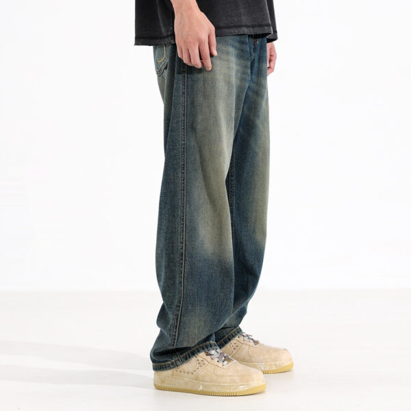 Casual Loose Drooping Straight Jeans For Men Spring - Image 6