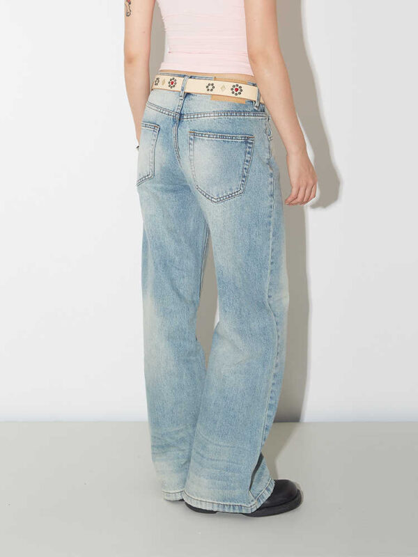 Women's Wide-leg Jeans Fashion High Waist Straight Pants - Image 5