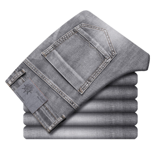 Men's Straight Stretch Casual Jeans - Image 3