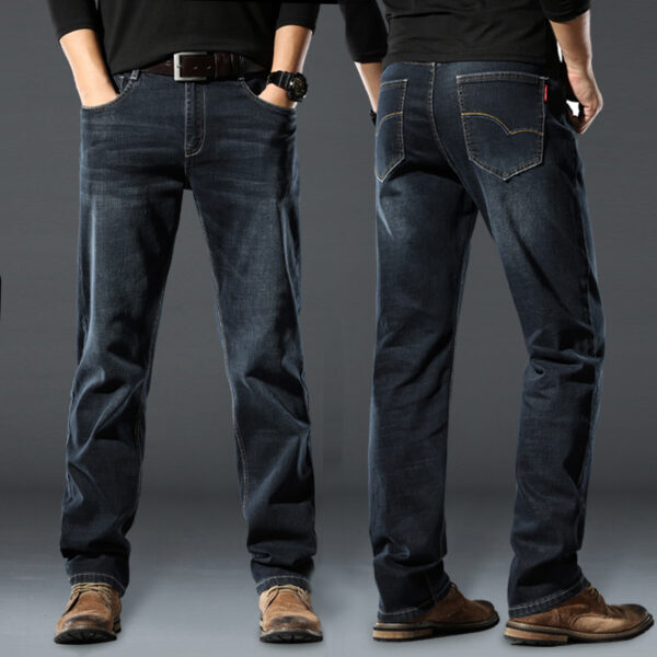 High Elastic Men's Straight Loose Spring And Autumn Jeans - Image 9