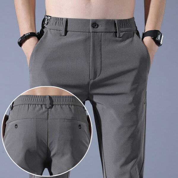 Smooth Full Elastic Force Non-ironing Elastic Sports Pants - Image 3