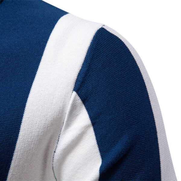 Lapel Short-sleeved Woolen Polo Shirt For Men - Image 3
