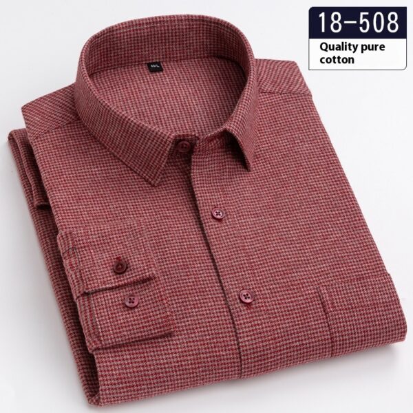 Men's Long Sleeve Solid Color Pocket Light Business Shirt - Image 10