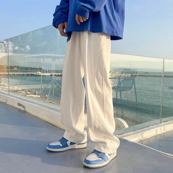 INS Hong Kong Style Loose Straight Mop Wide Leg - Image 3