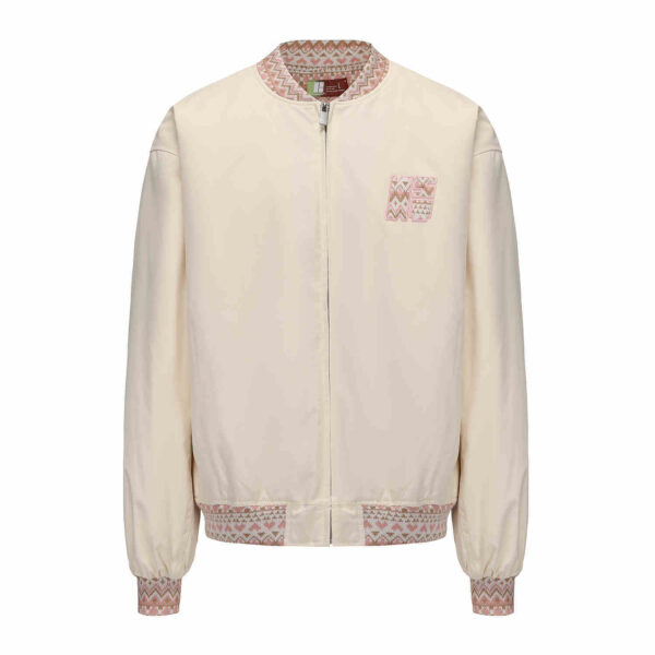 Ethnic Jacquard Stitching Thick Quilted Couple Baseball Uniform Jacket - Image 5
