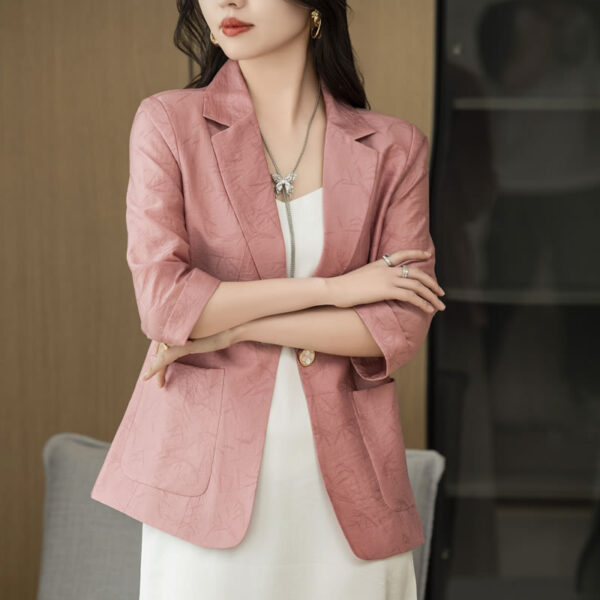 Summer Tencel Women's Suit Jacket - Image 4