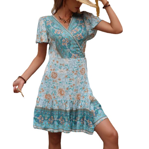 Stitching Printing One-piece Dress Women - Image 6