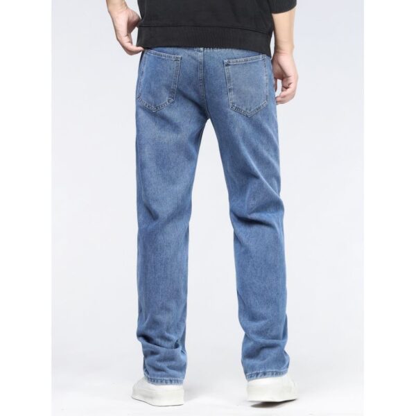 Men's Simple Casual Extra Long Jeans - Image 4