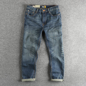 Men's Casual Retro Pocket Straight Jeans