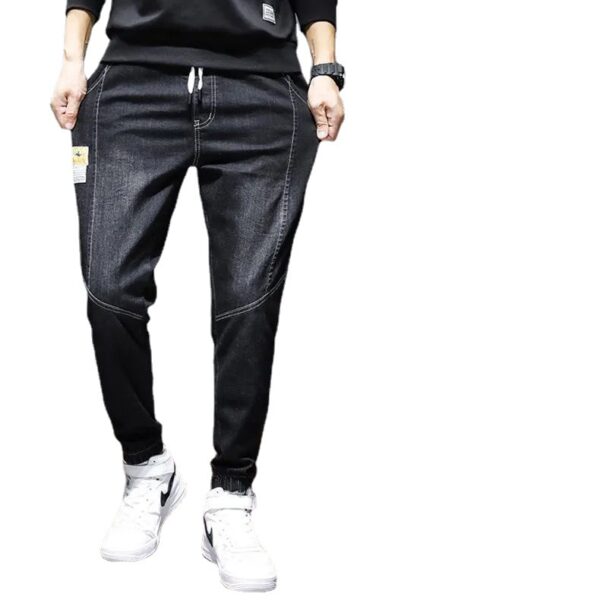 Ankle-tied Jeans Men's Loose Cargo Harlan Cropped Leisure - Image 3