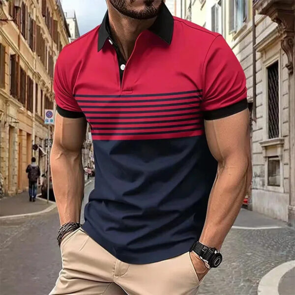 Plain Printing Series Men's Casual Short Sleeve - Image 3