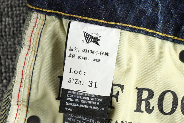 Men's Casual Retro Pocket Straight Jeans - Image 4