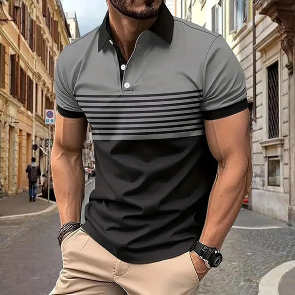 Plain Printing Series Men's Casual Short Sleeve - Image 6