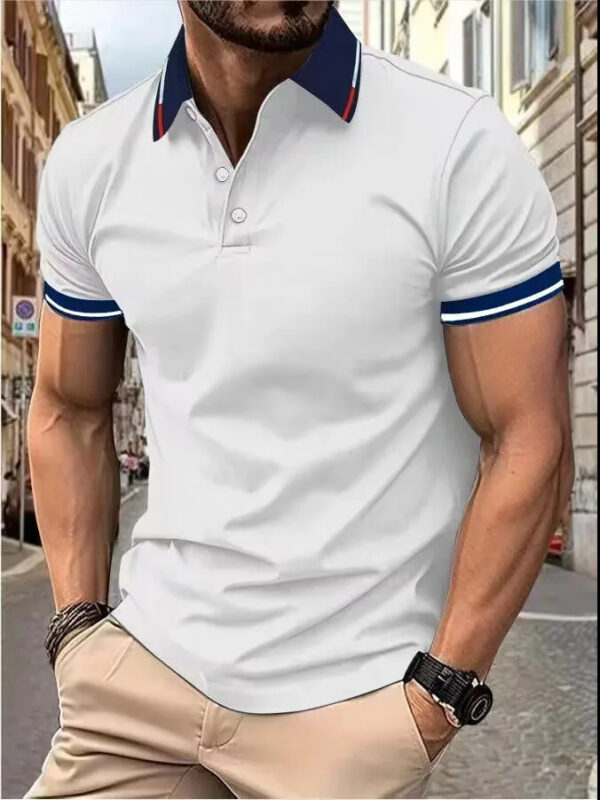 Plain Printing Series Men's Casual Short Sleeve - Image 7