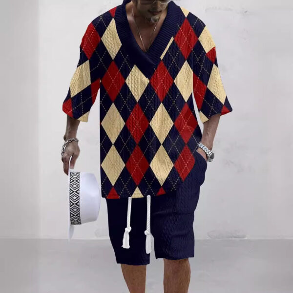 Men's Fashionable Jacquard Suit - Image 3