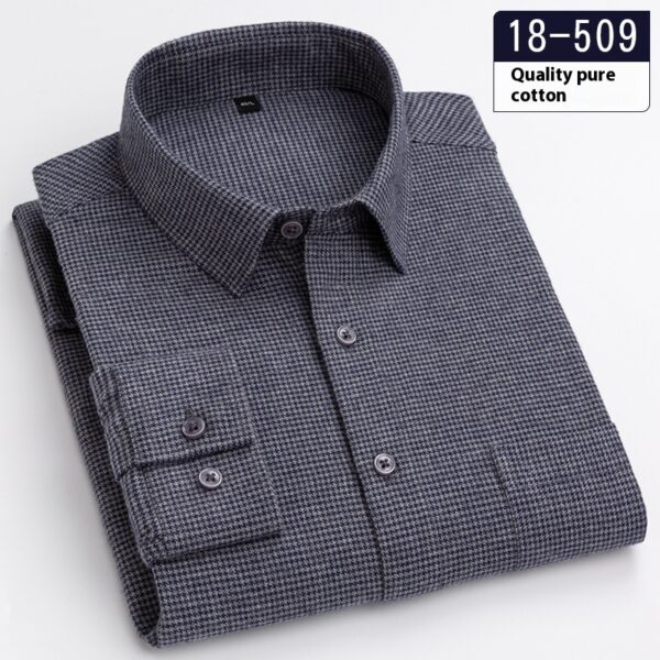 Men's Long Sleeve Solid Color Pocket Light Business Shirt - Image 3