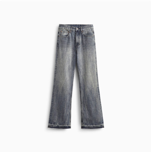 Loose Straight Leg Micro Flared Jeans For Men - Image 2