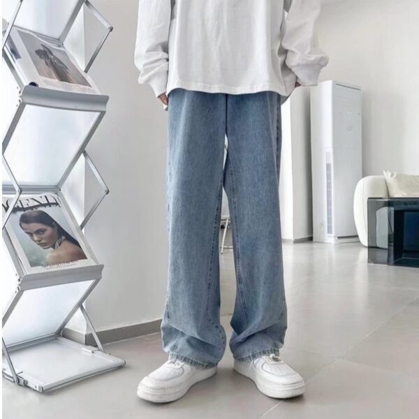 INS Hong Kong Style Loose Straight Mop Wide Leg - Image 5