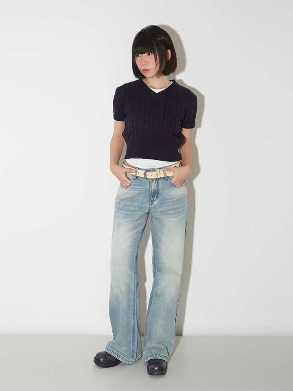 Women's Wide-leg Jeans Fashion High Waist Straight Pants - Image 6