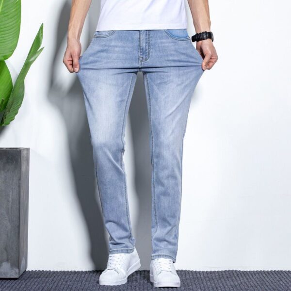 Men's Straight Stretch Casual Jeans - Image 8