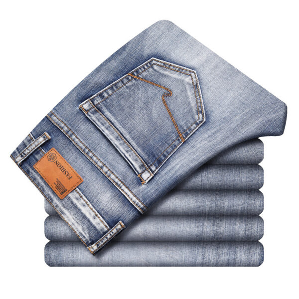 Men's Straight Stretch Casual Jeans - Image 5