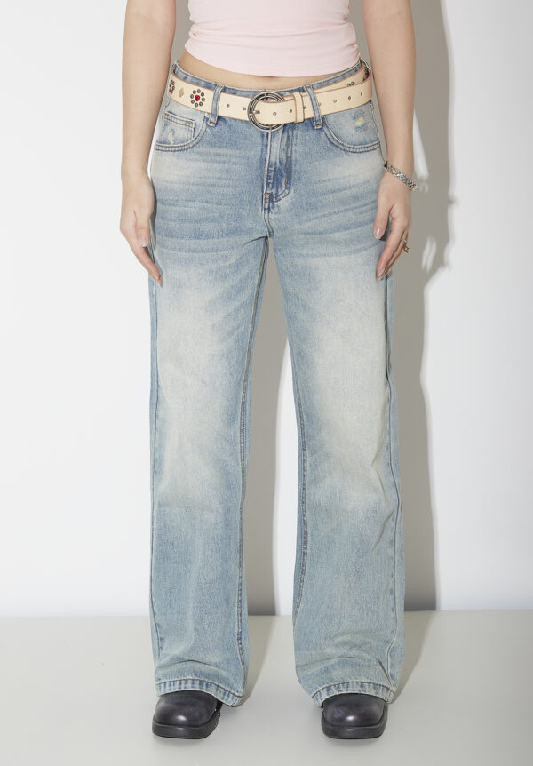 Women's Wide-leg Jeans Fashion High Waist Straight Pants - Image 3