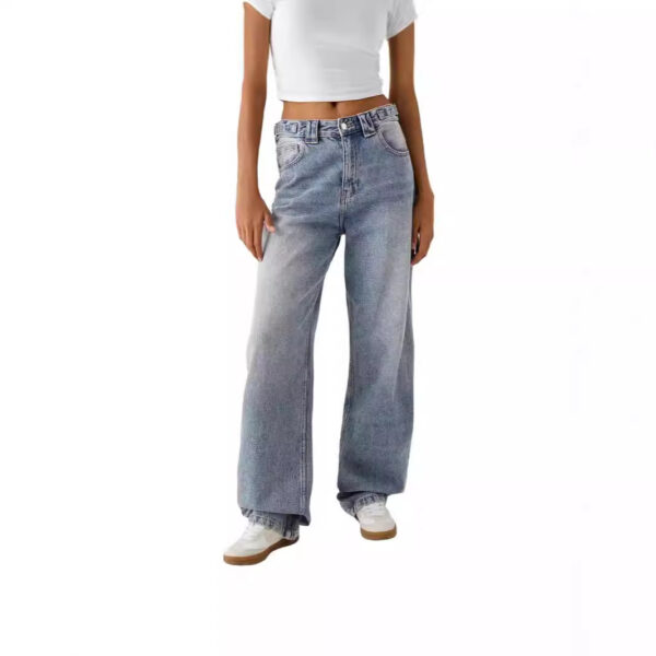 Loose Fashion Personalized Wide-leg Jeans For Women - Image 2