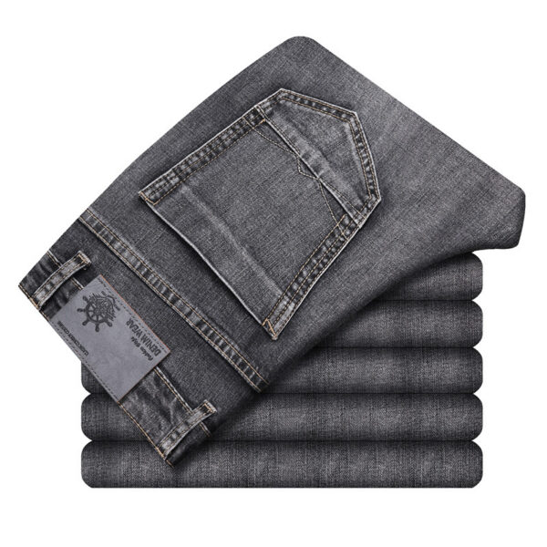 Men's Straight Stretch Casual Jeans - Image 2